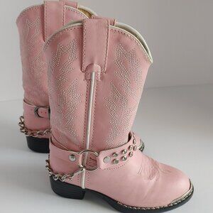 Durango Pink Cowgirl Boots - Youth size 8.5D